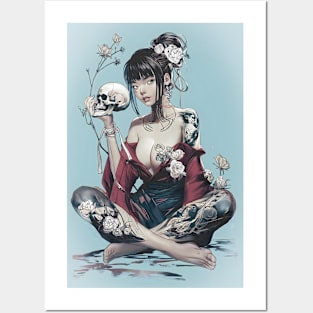 Geisha and skull 6603 Posters and Art